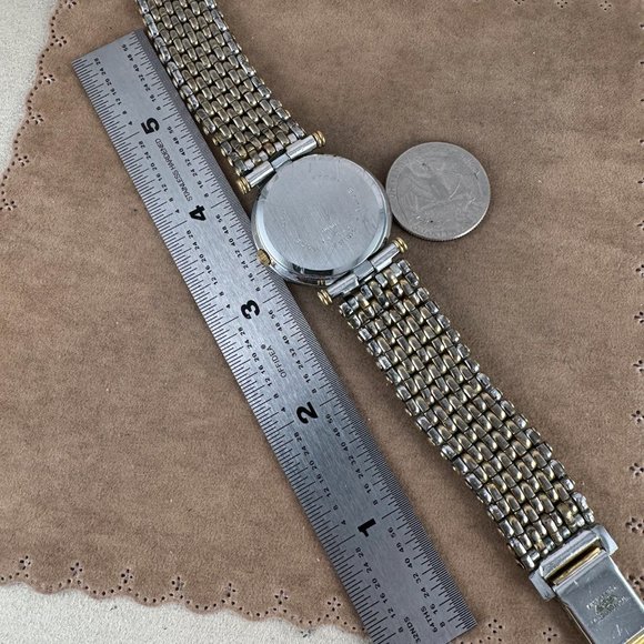 Classic Swiss Made Ravisa Quartz Moon Phase Champagne Dial 2 Tone Ladies Watch - Picture 10 of 12